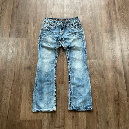 Rock Revival Acid Wash Boot Cut Jeans