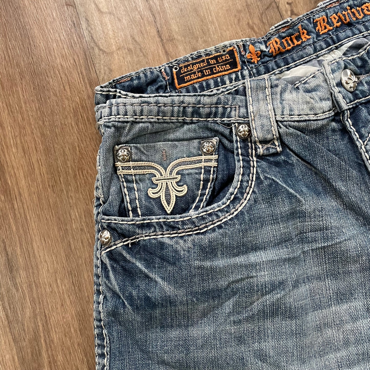 Rock Revival Straight Jeans with Pouch Attached