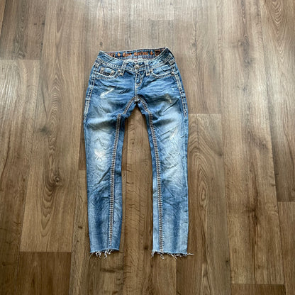 Rock Revival Cut Off Skinny Jeans