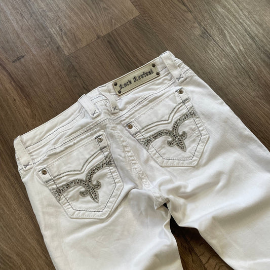 Rock Revival White Straight Leg Jeans