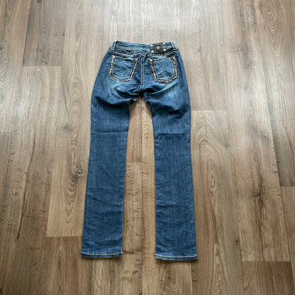Miss Me Blue Straight Jean