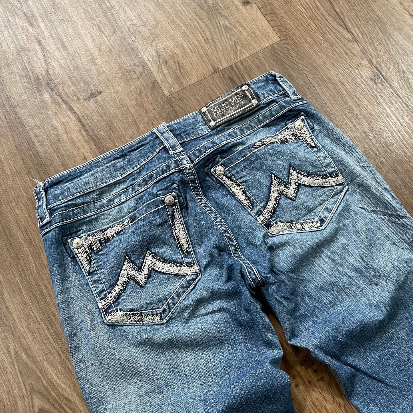 Miss Me Embroidered Detail Boot Cut Jeans