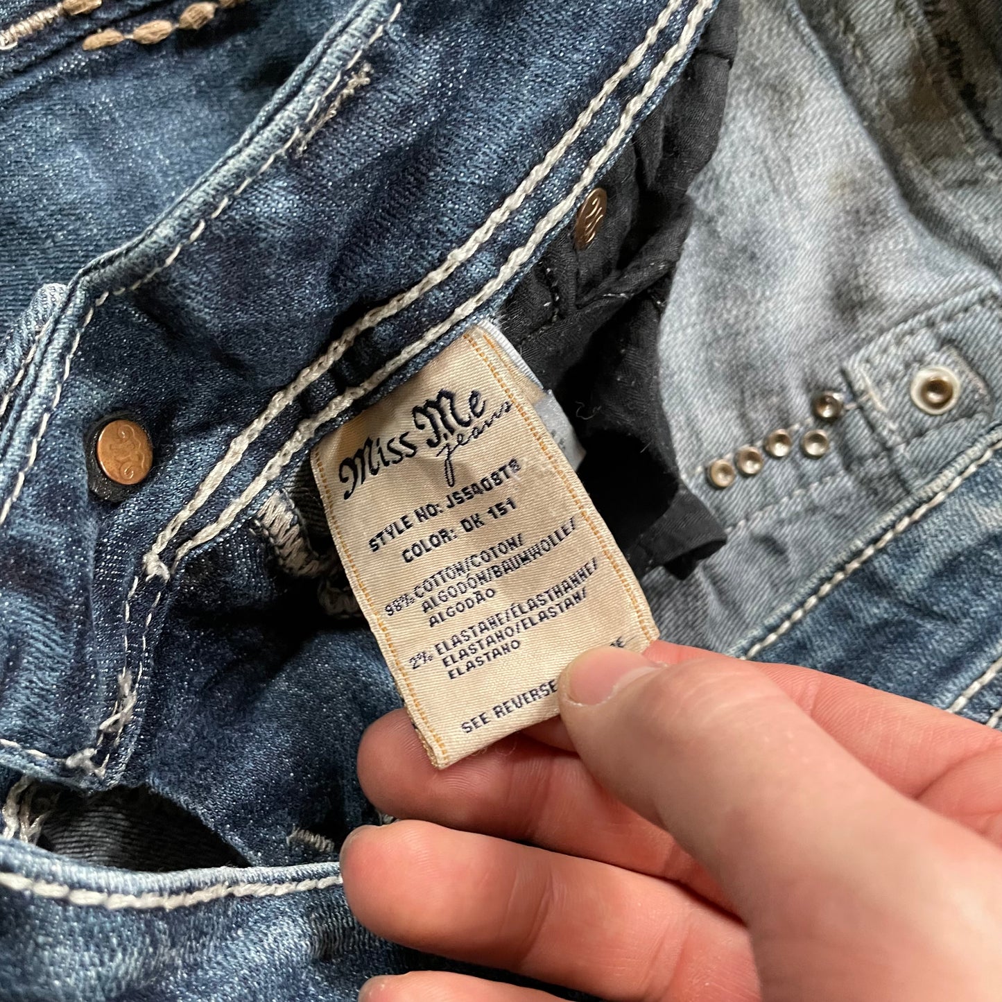 Miss Me Blue Straight Jean