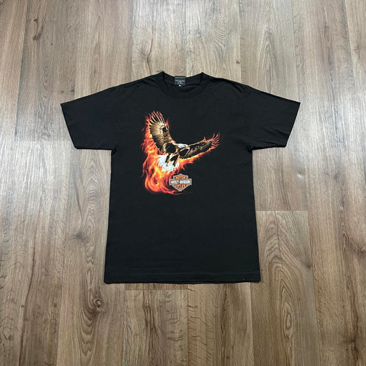 Harley Davidson Flaming Eagle Print T-Shirt 2020 California