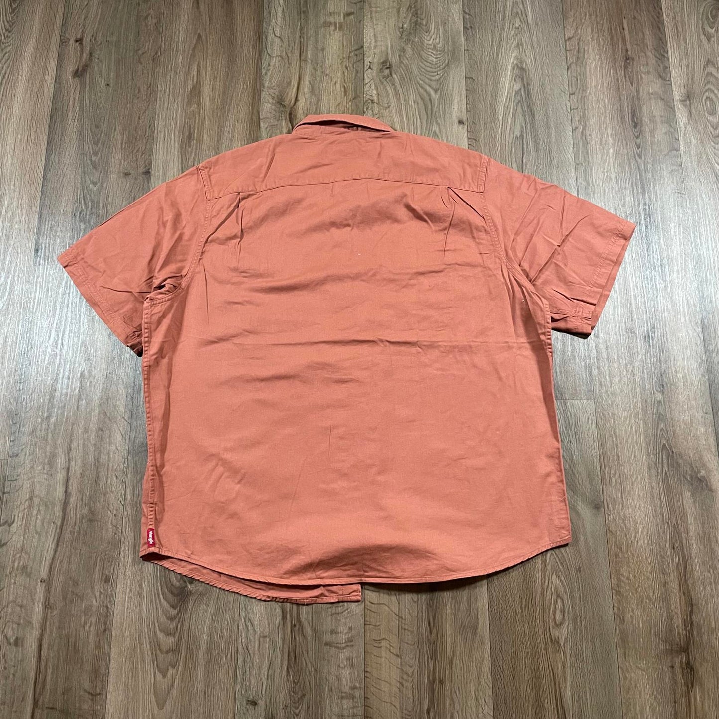 Wrangler Burned Orange Button-Up Short Sleeve Shirt