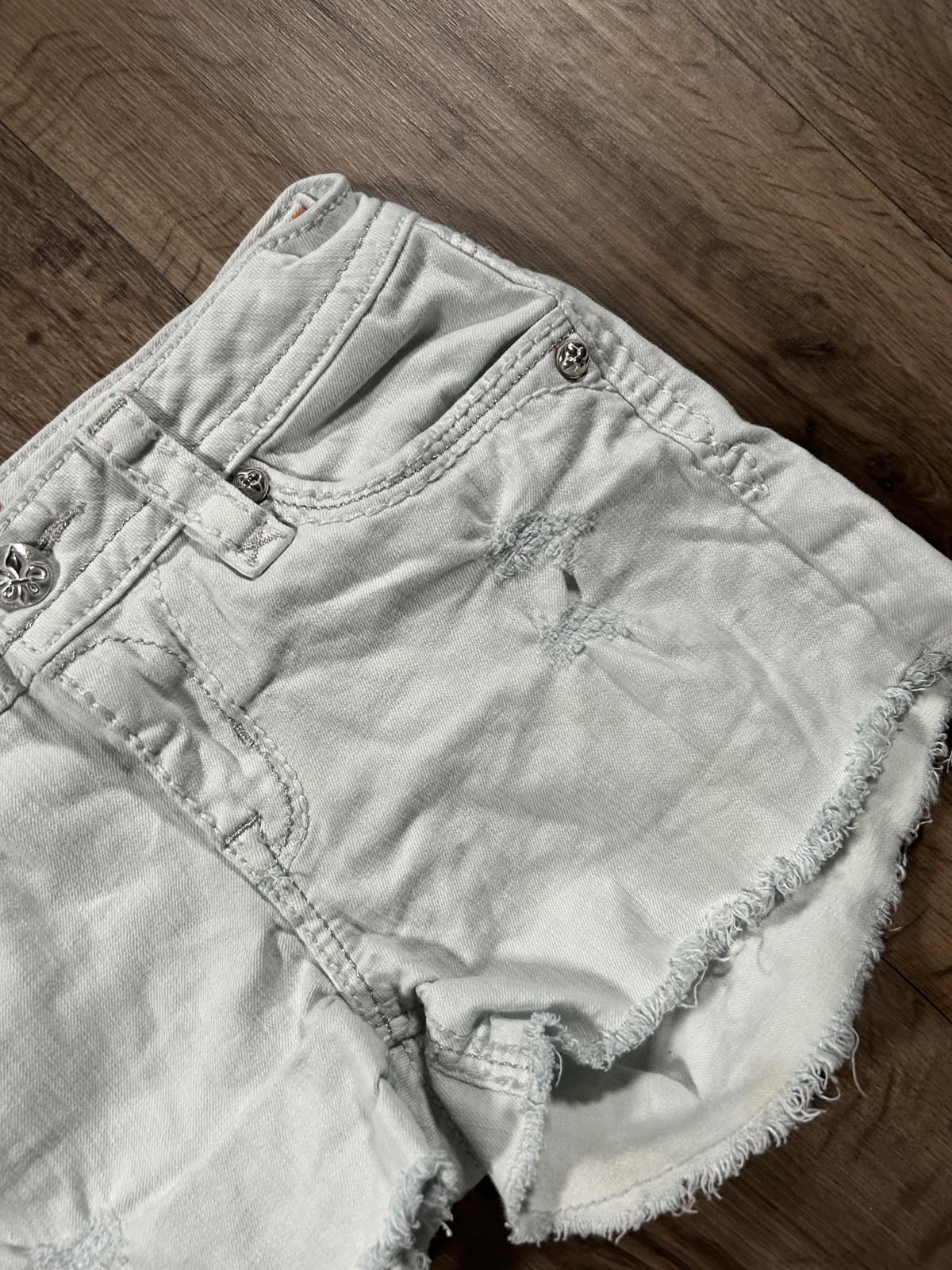 Rock Revival Lins White Sequin Shorts W28