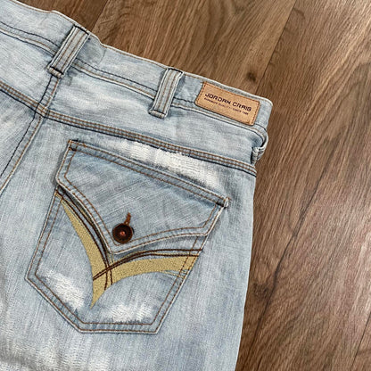 Jordan Carig Light Wash Embroidered Jeans