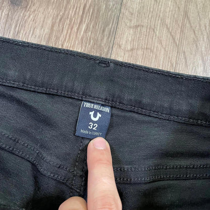 True Religion Black Slim Jeans W35 L32