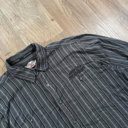 Harley Davidson Striped Shirt Black