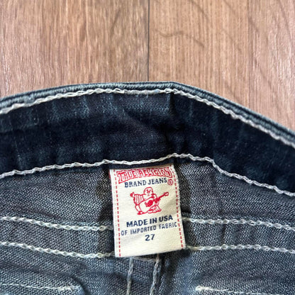 True Religion Low Rise Shorts Dark Wash