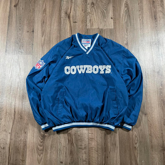 Vintage 90's Reebok NFL Dallas Cowboys Pull Over Jacket XL
