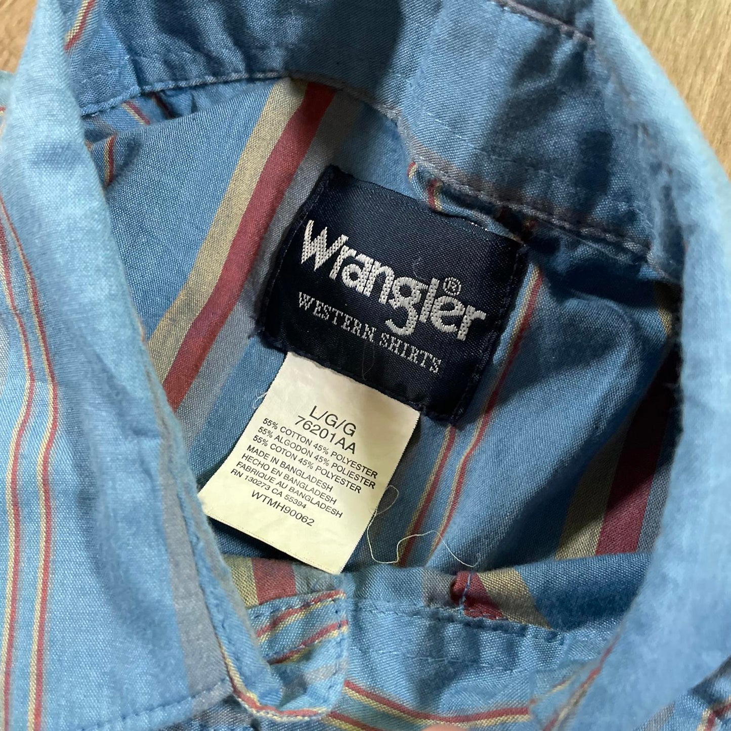 Wrangler Blue & Red Striped Shirt