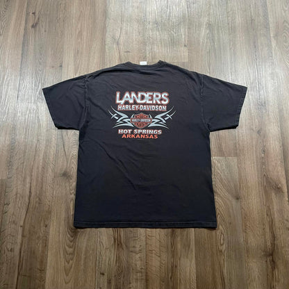 Vintage Harley Davidson 2008 "Forged in Iron" Print T-Shirt Black