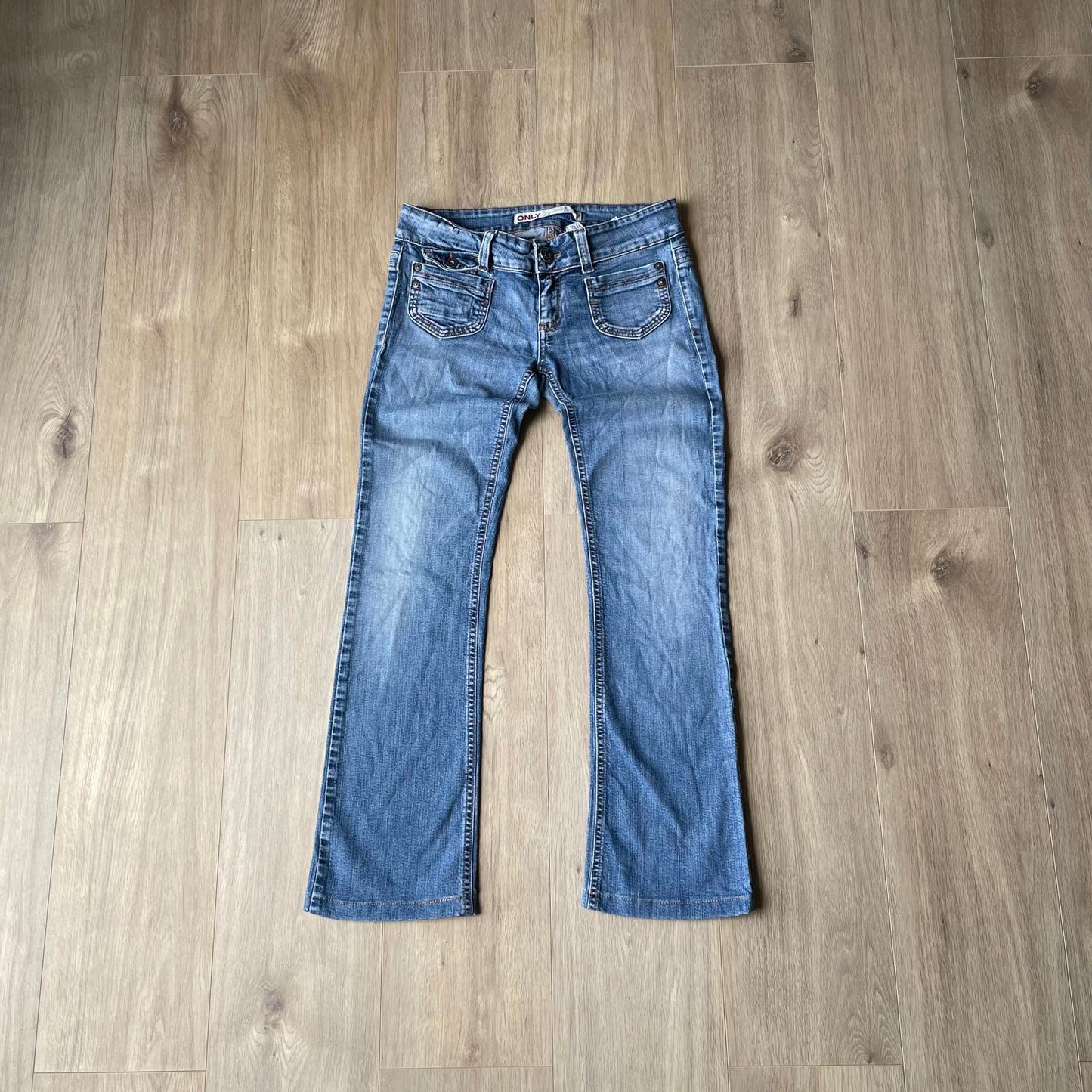 Only Low Waisted Y2K Style Boot Cut Jeans