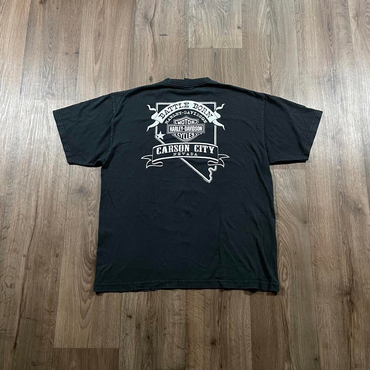 Harley Davidson Battle Born Print T-Shirt Black