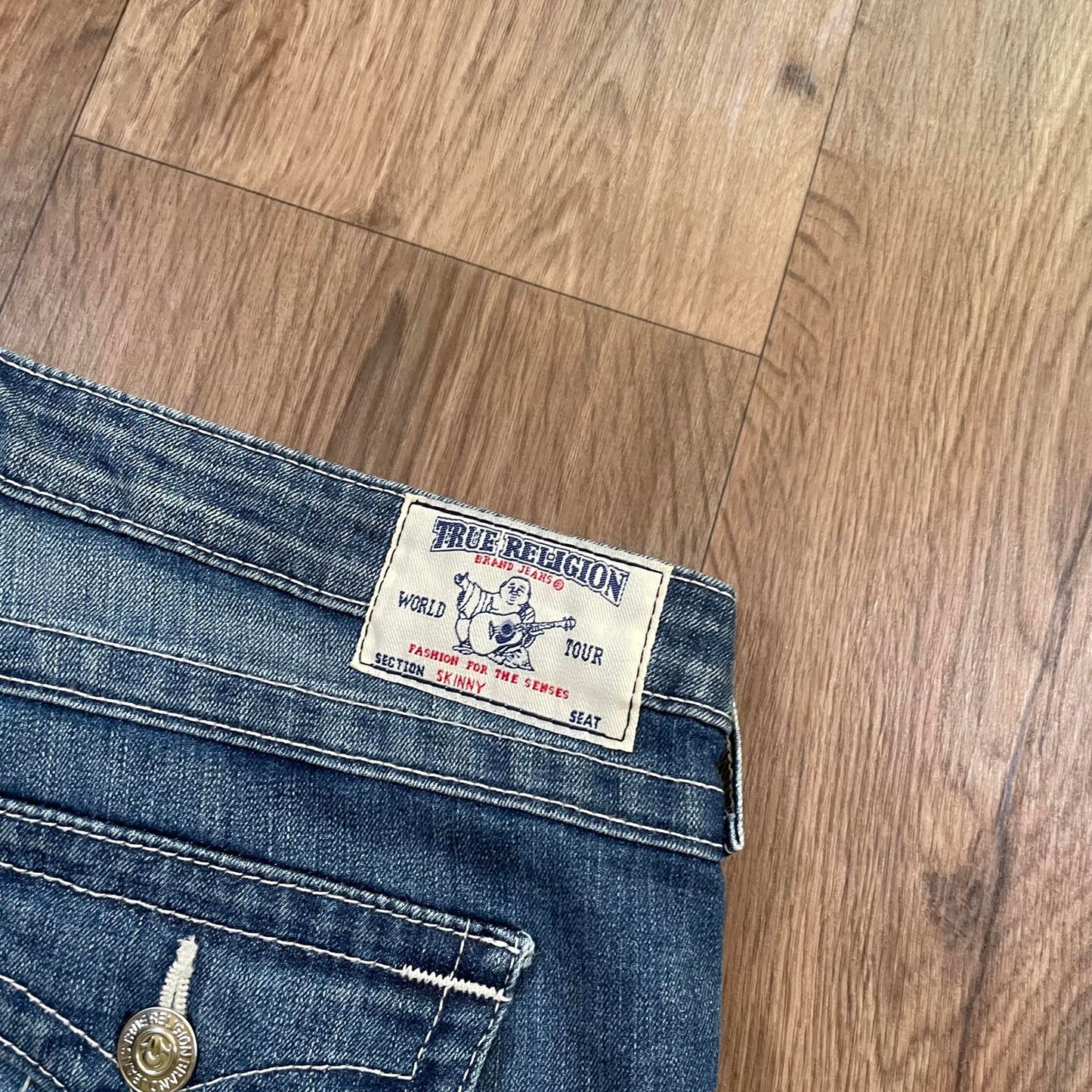 True Religion Blue Skinny Jeans W34 L31