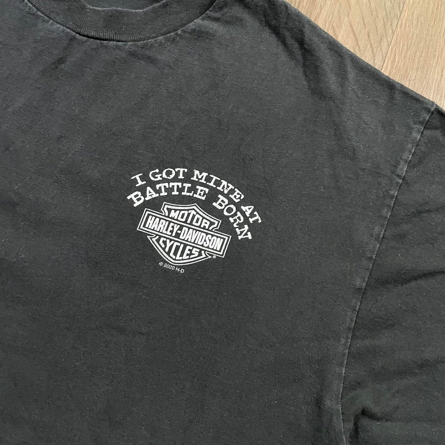 Harley Davidson Battle Born Print T-Shirt Black