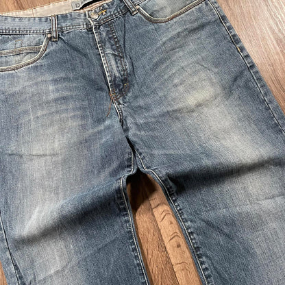 Vintage Embroidered Baggy Jeans Blue