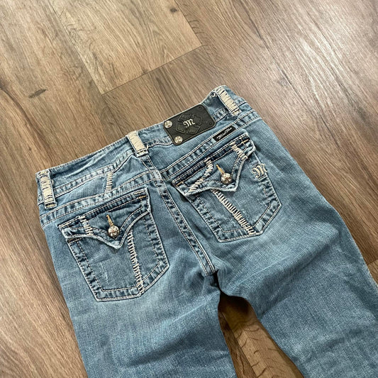 Miss Me Double Button Capris