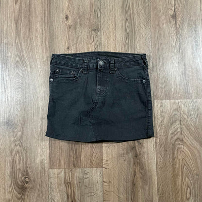 True Religion Black Mini Skirt