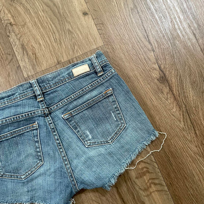 London Jeans Y2K Low Waisted Mini Denim Shorts