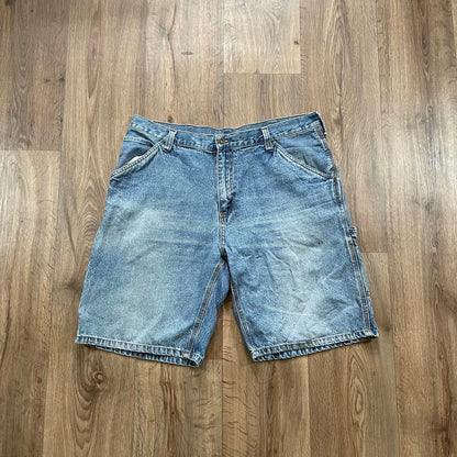 Vintage Light Blue Carpenter Denim Shorts