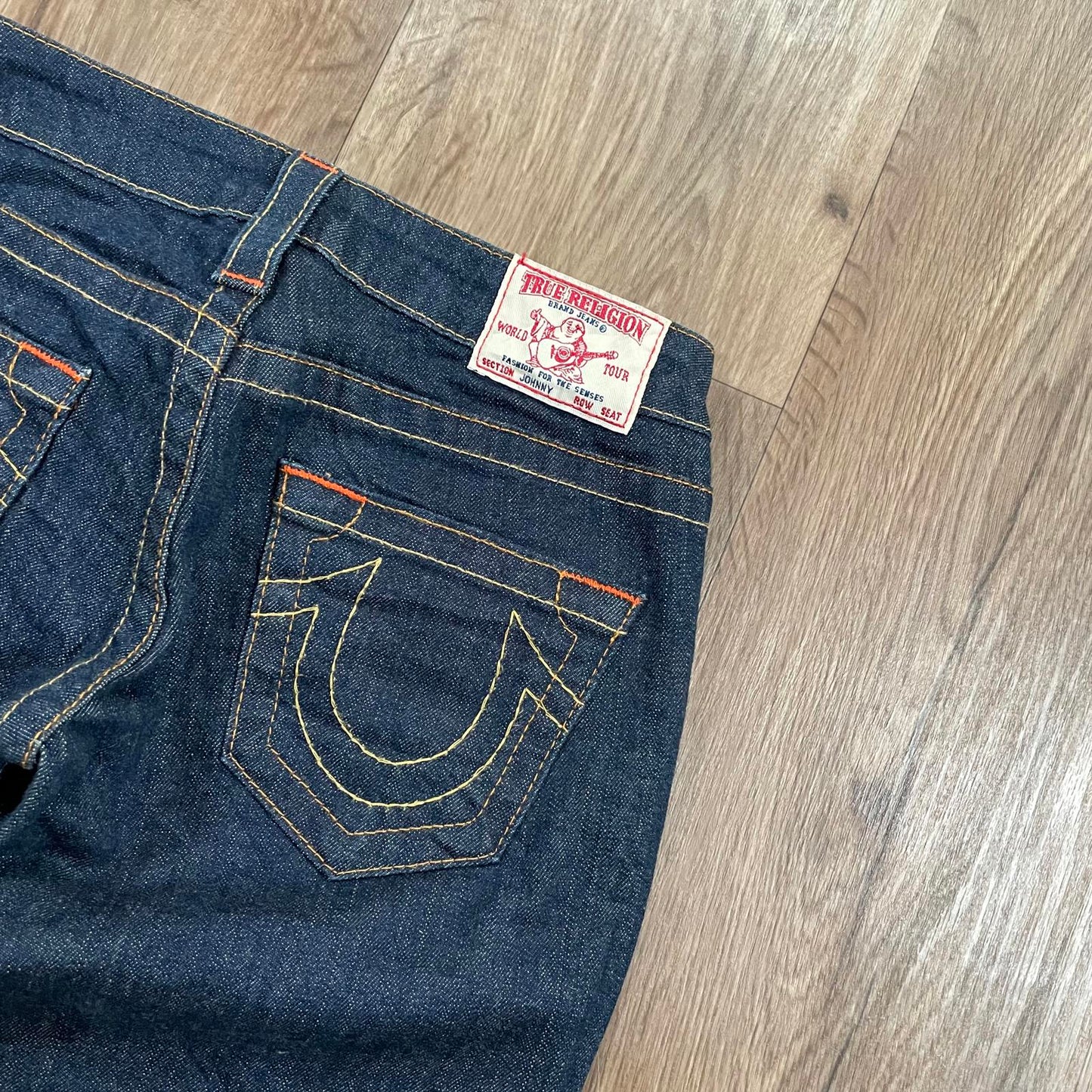 True Religion Dark Blue Straight Jeans Low Rise – W28 L35