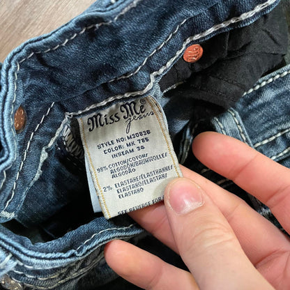 Miss Me Distressed Pocket Boot Cut Jeans