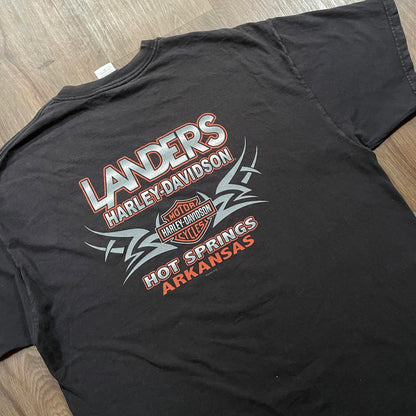 Vintage Harley Davidson 2008 "Forged in Iron" Print T-Shirt Black