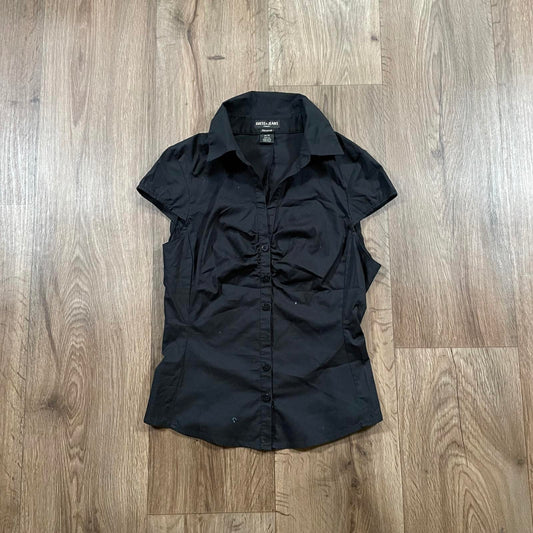 Guess Jeans Black Short Sleeve Shirt XS