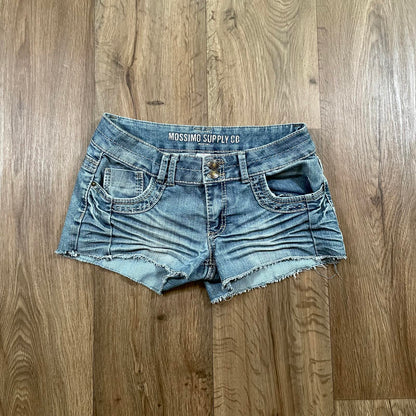 Mossimo Embroidered Y2K Mini Shorts W30