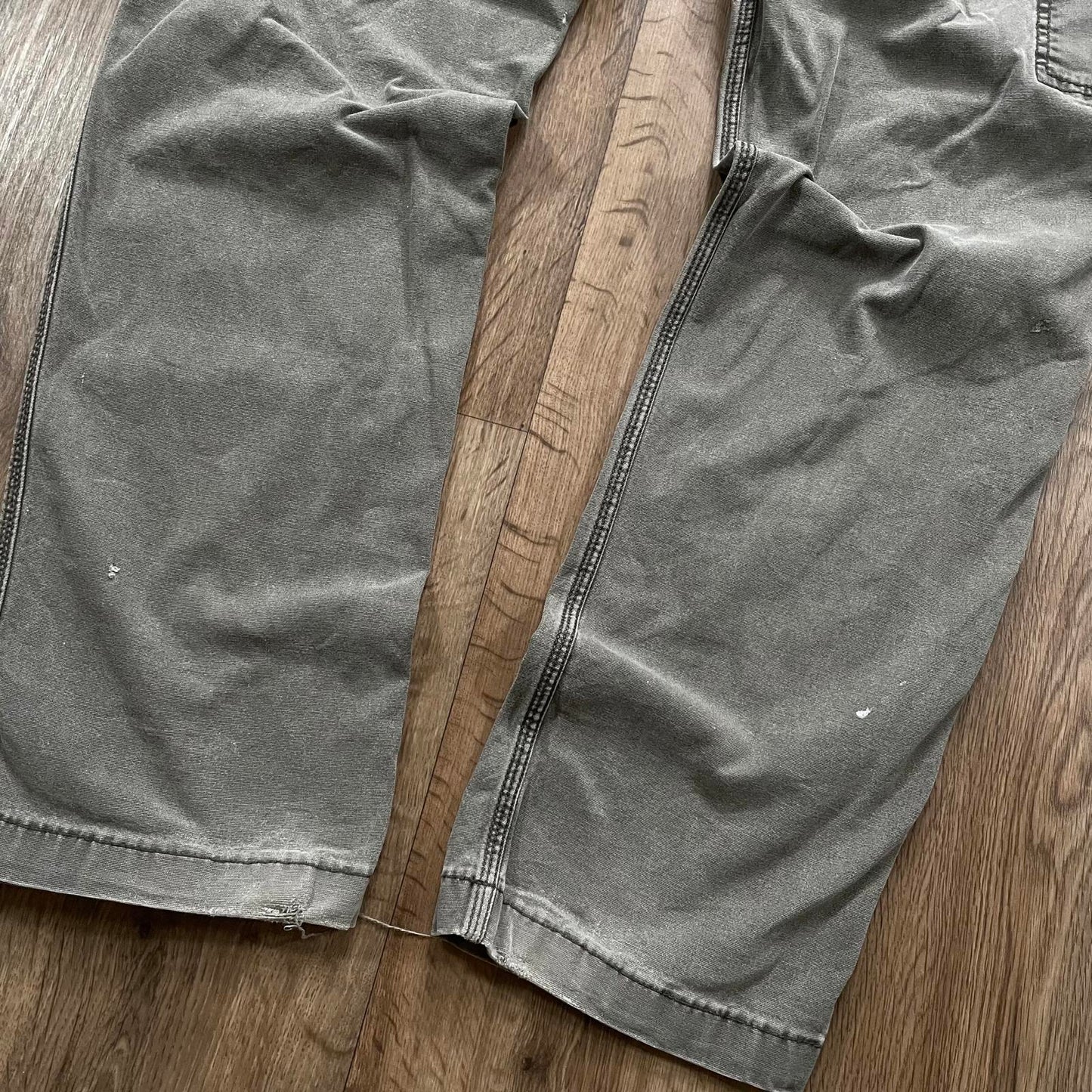 Carhartt Green/Grey Carpenter Trousers Relaxed Fit
