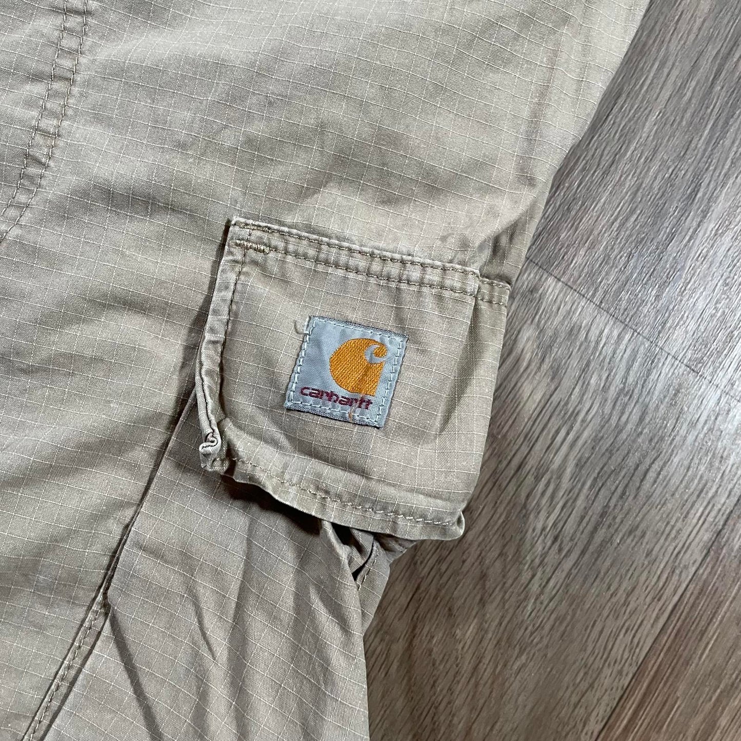 Carhartt Beige Cargo Shorts Work Wear Pockets