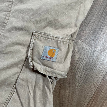 Carhartt Beige Cargo Shorts Work Wear Pockets