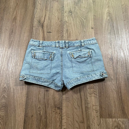 Arizona Jean Button Detail Mini Shorts W34
