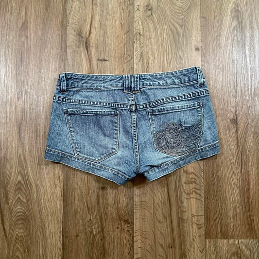 X2 Y2K Embroidered Mini Shorts W30