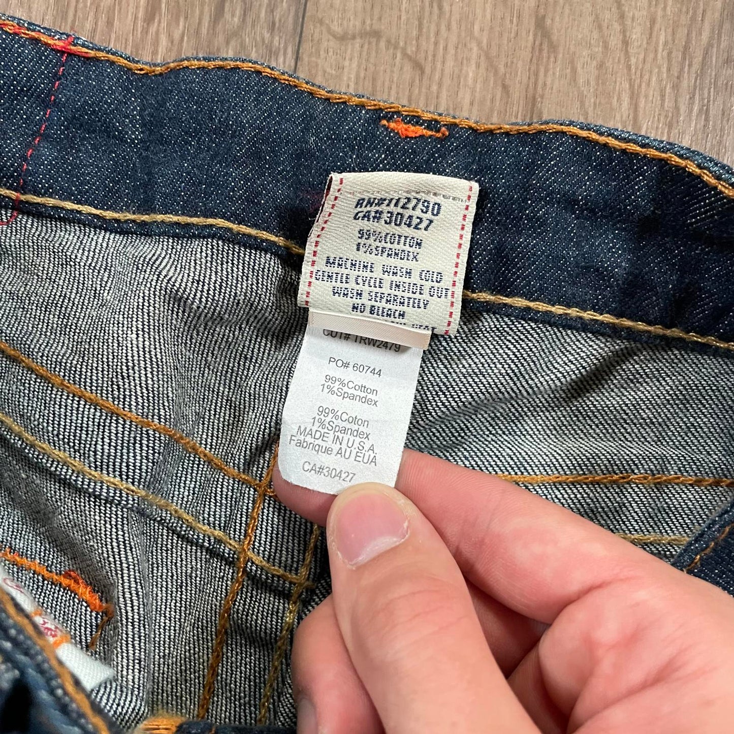 True Religion Dark Blue Straight Jeans Low Rise – W28 L35