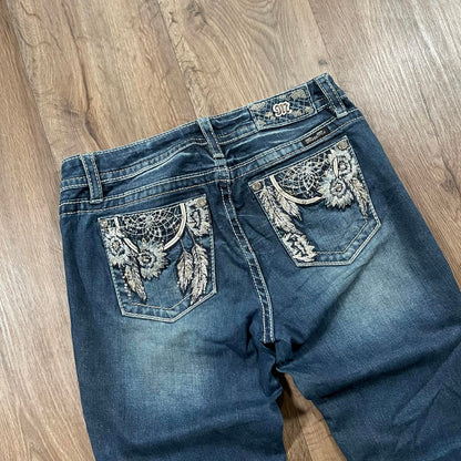 Miss Me Dream Catcher Boot Cut Jeans