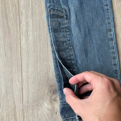 Grey Sequin Y2K Style Straight Jeans