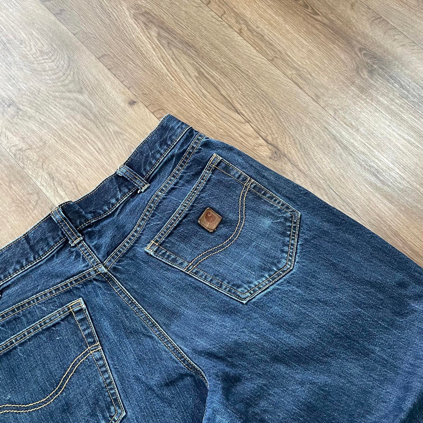 Carhartt Dark Wash Denim Jeans Relaxed Straight