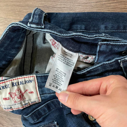 True Religion Blue Mid Rise Skinny Jeans W24 L28
