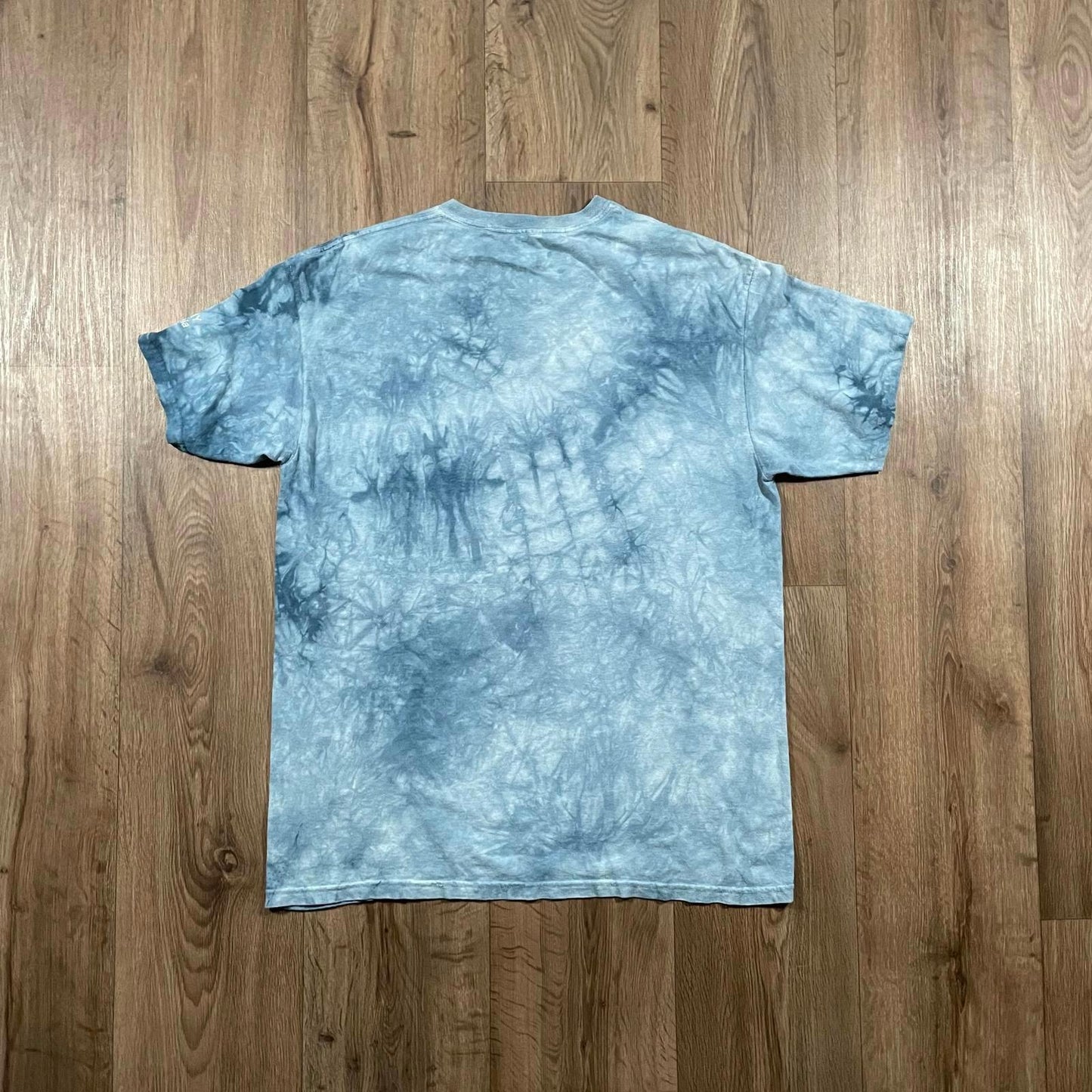 The Mountain Train Tie Dye Blue Graphic Tee