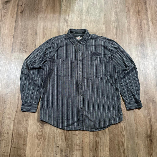 Harley Davidson Striped Shirt Black