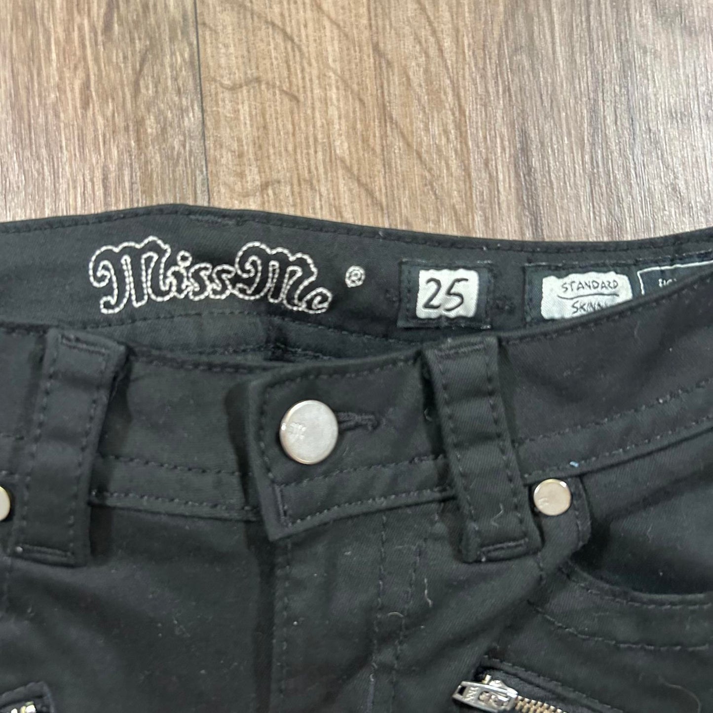 Miss Me Black Zipper Shorts