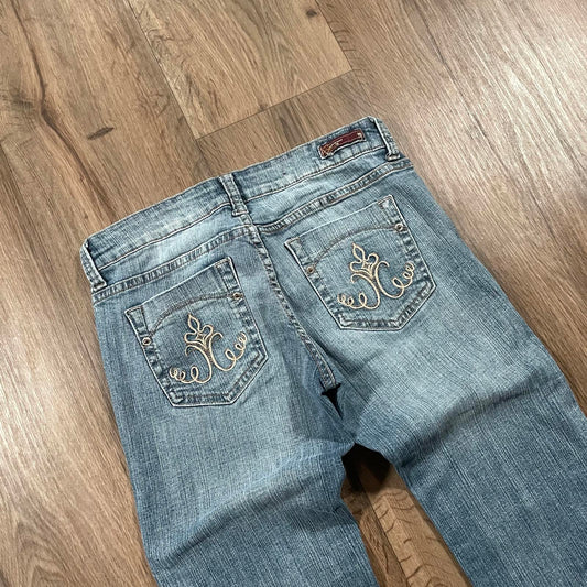 Underground Y2K Embroidered Boot Cut Jeans
