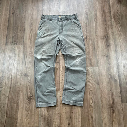 Carhartt Green/Grey Carpenter Trousers Relaxed Fit