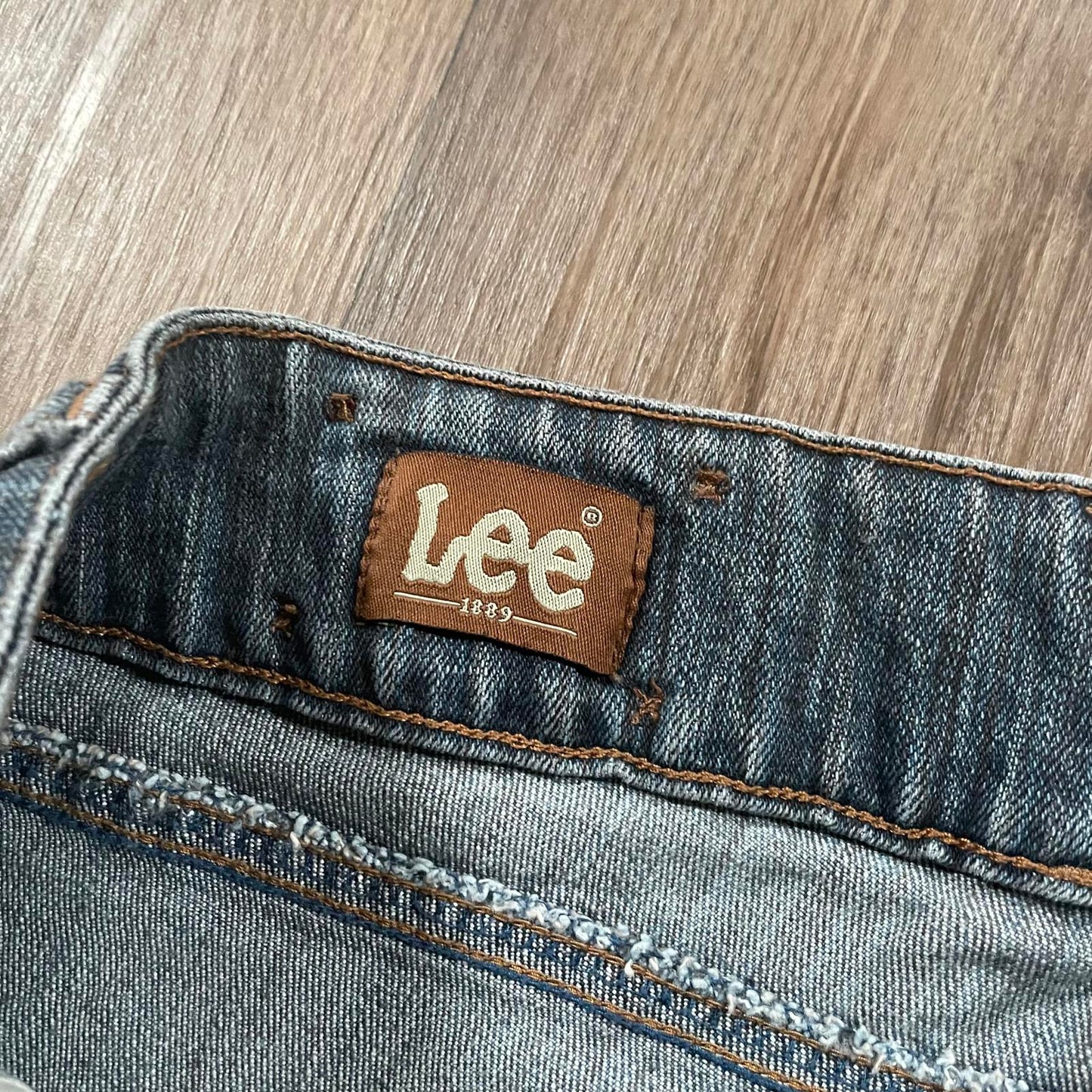 Lee Three Button Flared Jeans Grey