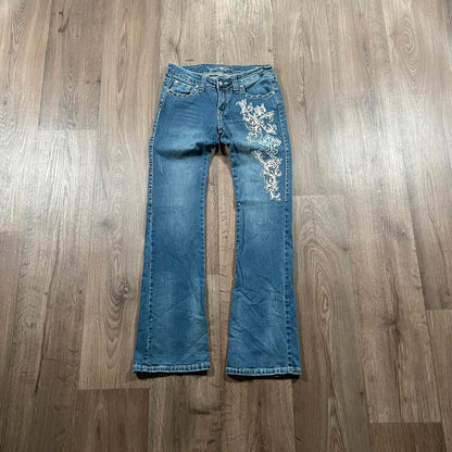 Trinity Ranch Cross Embroidered Boot Cut Jeans W28 L33