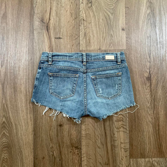 London Jeans Y2K Low Waisted Mini Denim Shorts