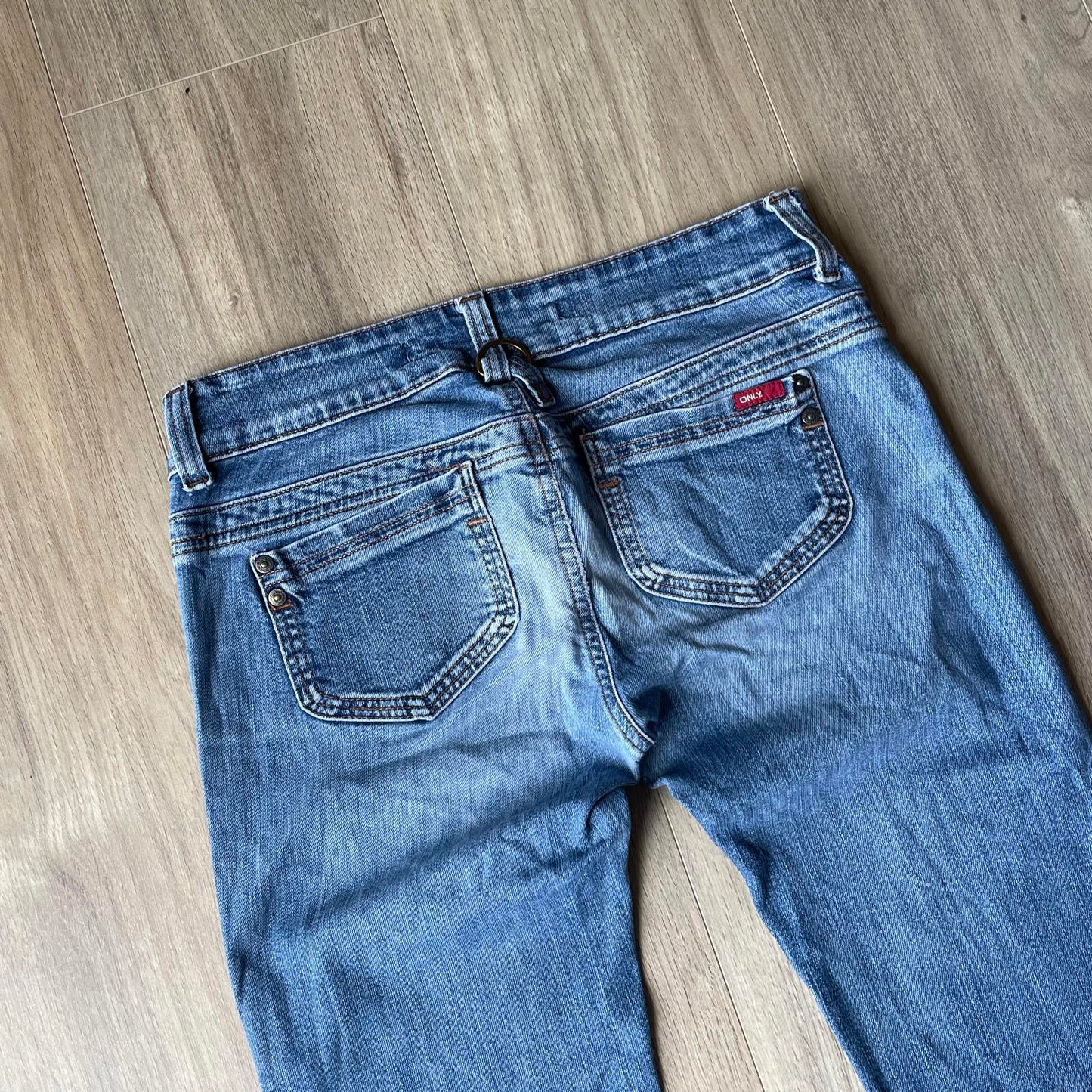 Only Low Waisted Y2K Style Boot Cut Jeans